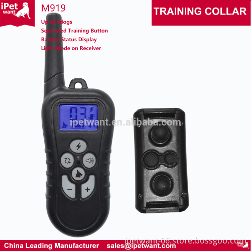 Market New 3DOGS 900MHZ 300Yard Waterproof and Rechargeable Pet Dog Training Collar with Electric Shock and Vibration